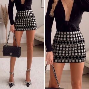 Zara Sequin Mini Skirt. Size Medium. Worn Once.